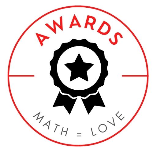 Awards Logo from Math = Love. 