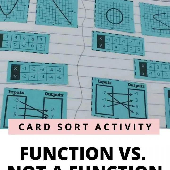 Function vs not a function card sort activity.