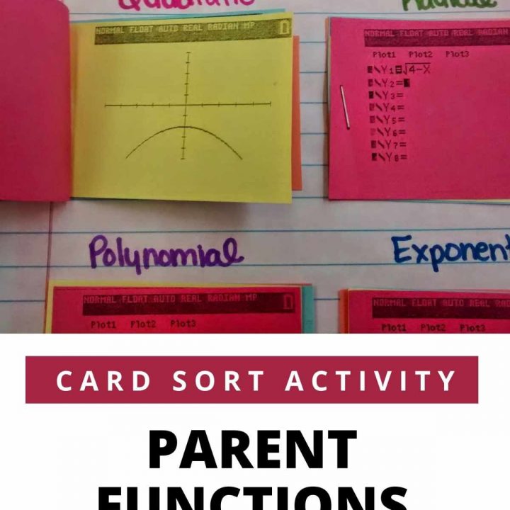 parent functions card sort activity.