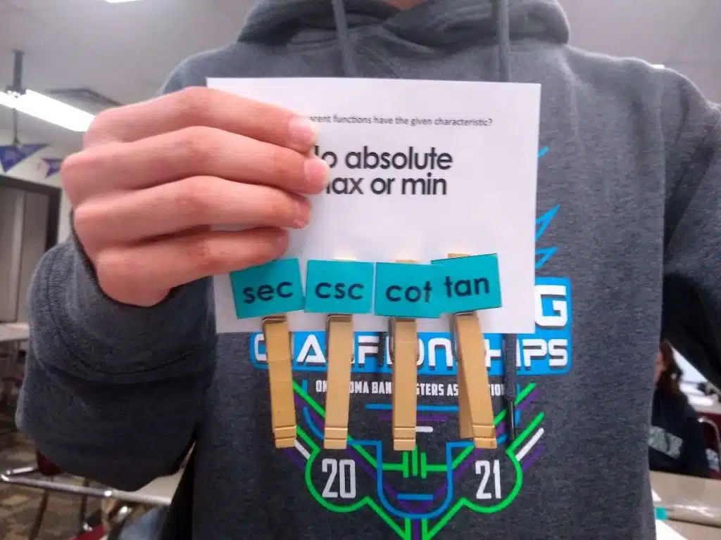 Parent Graphs of Trig Functions Clothespin Matching Activity
