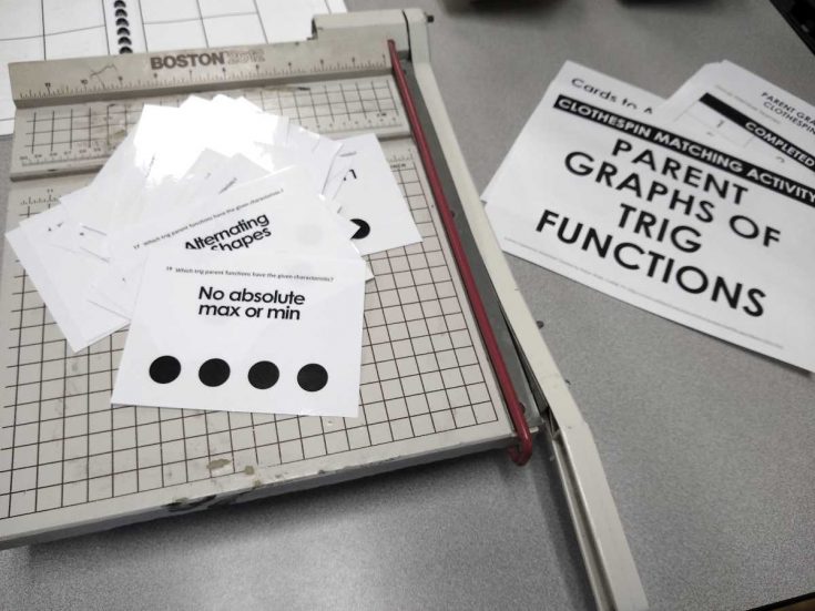 Parent Graphs of Trig Functions Clothespin Matching Activity | Math = Love