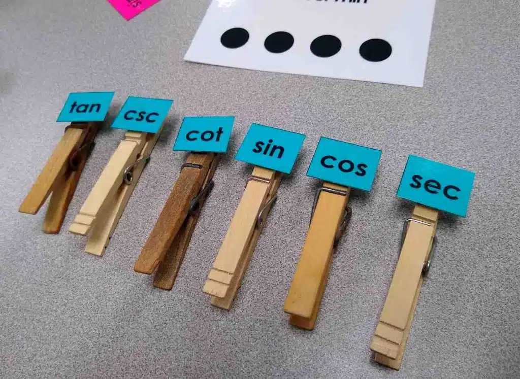 Parent Graphs of Trig Functions Clothespin Matching Activity
