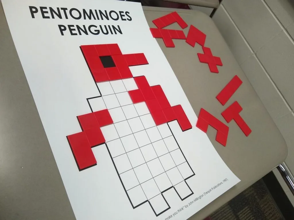 Partially Solved Penguin Pentominoes Puzzle
 