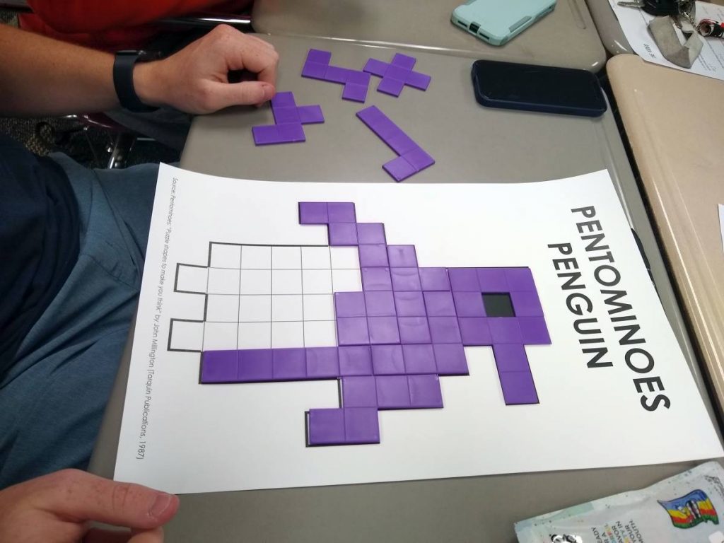 Student Attempt at Solving Penguin Pentominoes Puzzle
 