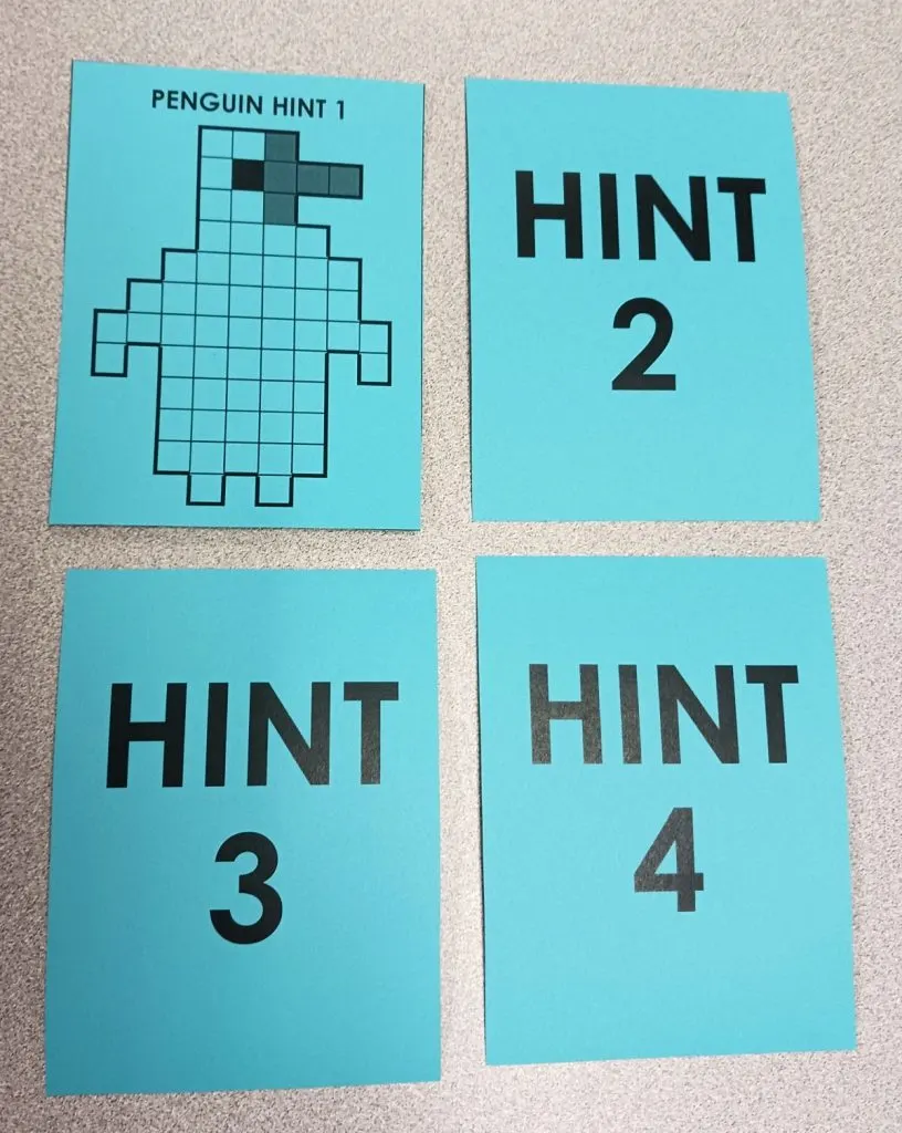 pentominoes penguin hint cards