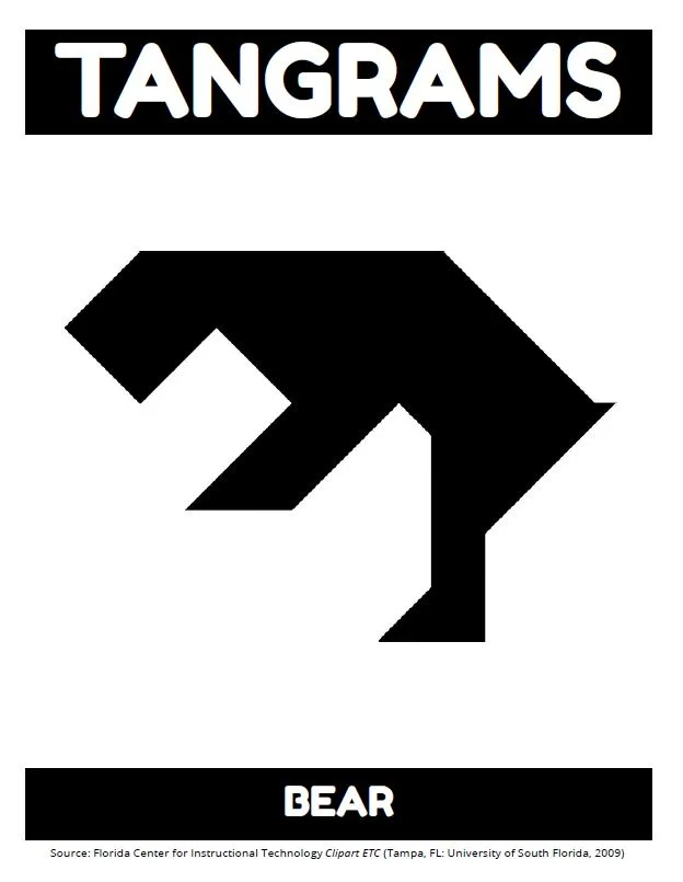 bear tangram puzzle. 
