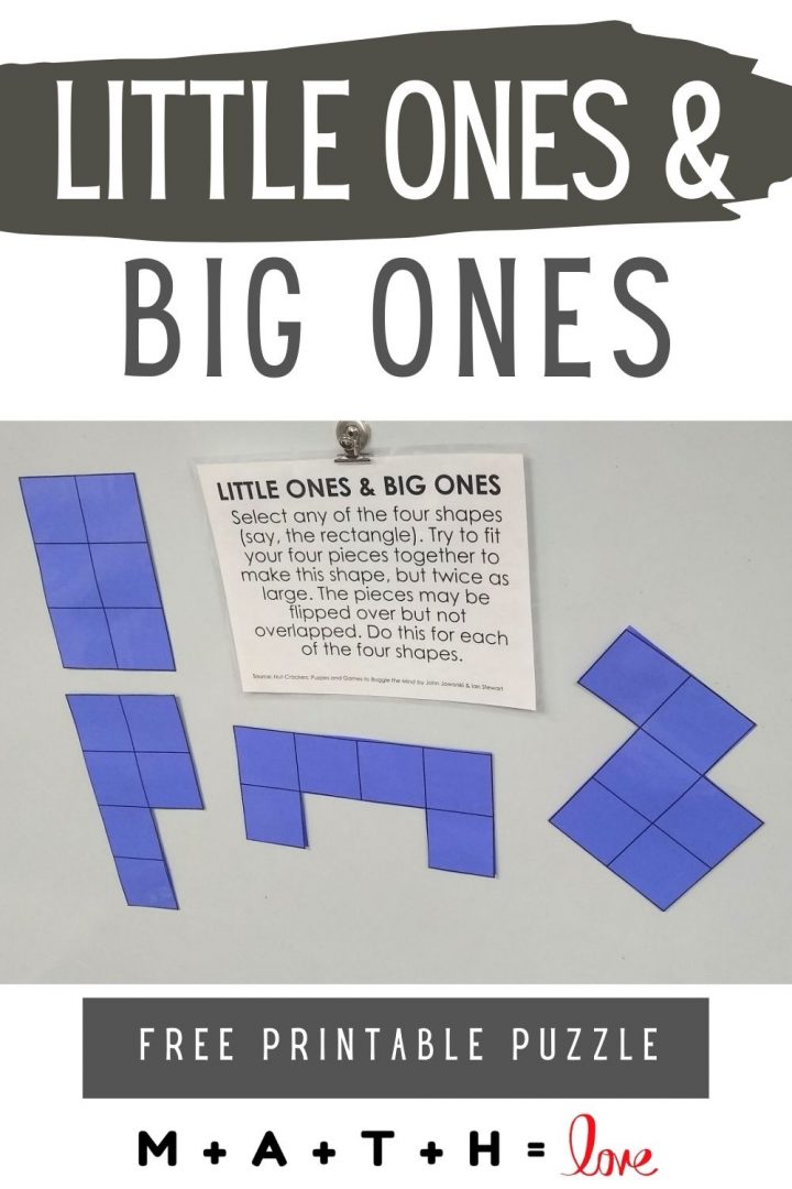 Little Ones and Big Ones Puzzle | Math = Love