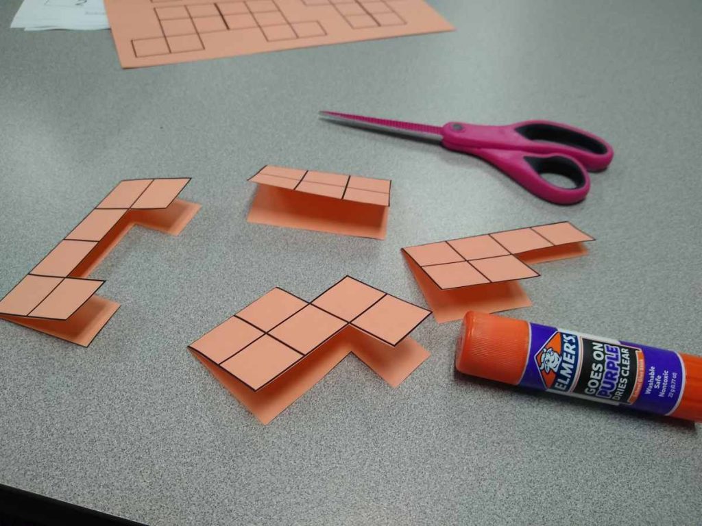 Folded Pieces with Glue Stick 