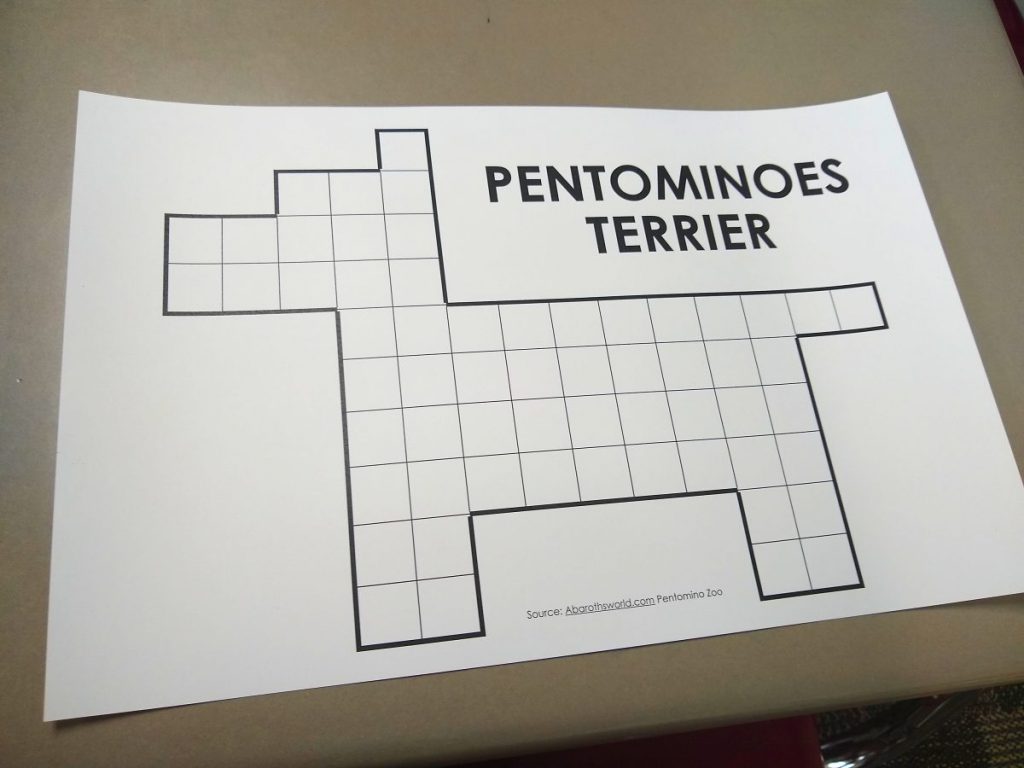 terrier shaped pentominoes animal puzzle
