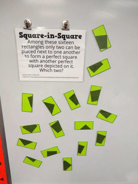 Perfect Square Puzzle Math Square in Square Puzzle | Math = Love