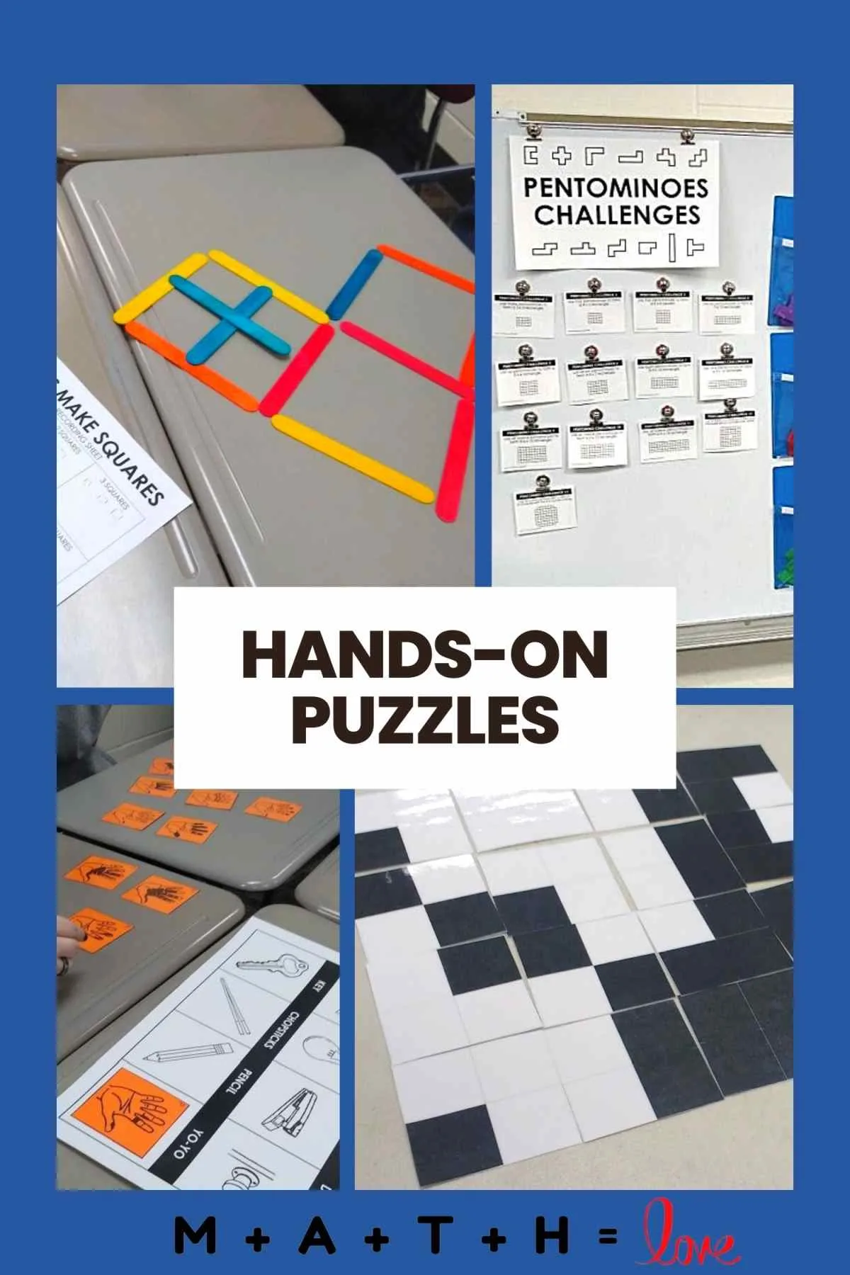 hands-on math puzzles. 