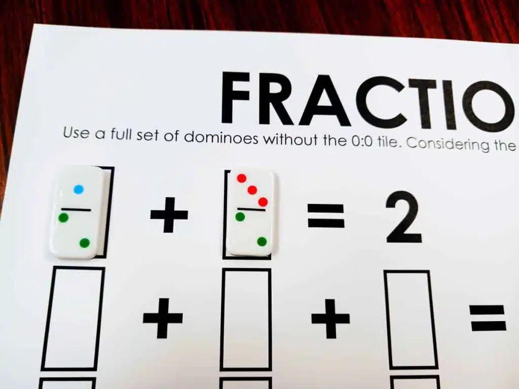 Fraction Dominoes Puzzle
