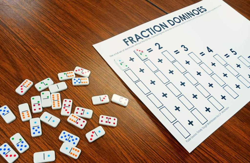 Fraction Dominoes Puzzle

