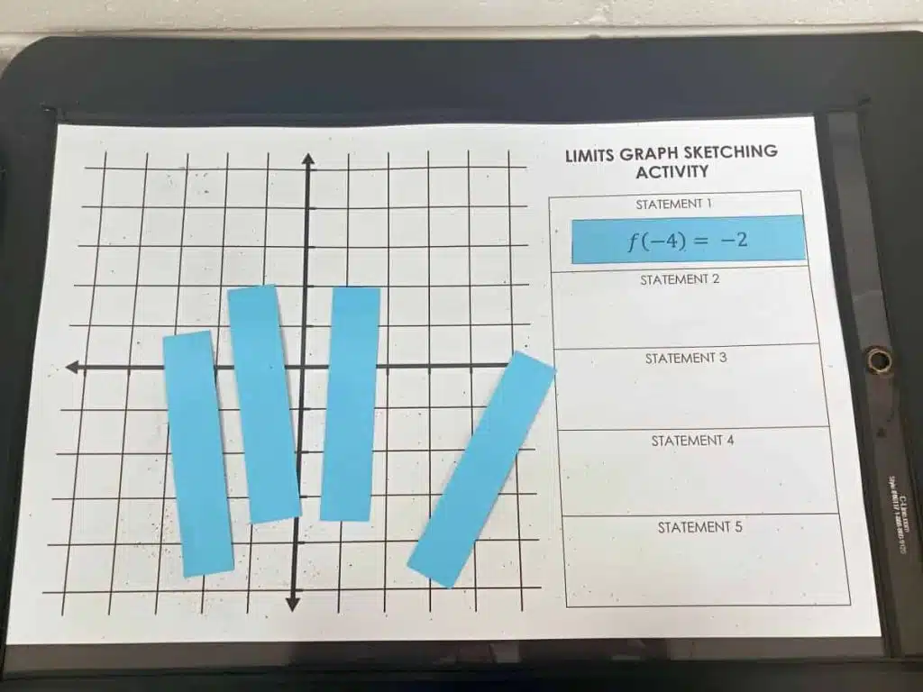 Limits Graph Sketching Activity for Calculus
