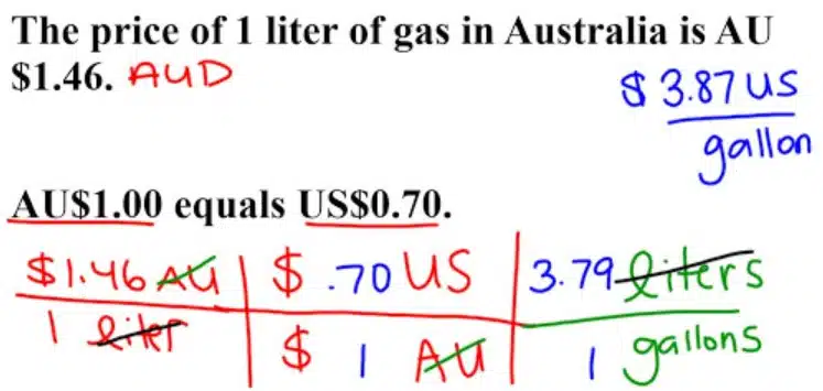 unit conversion example problem. 