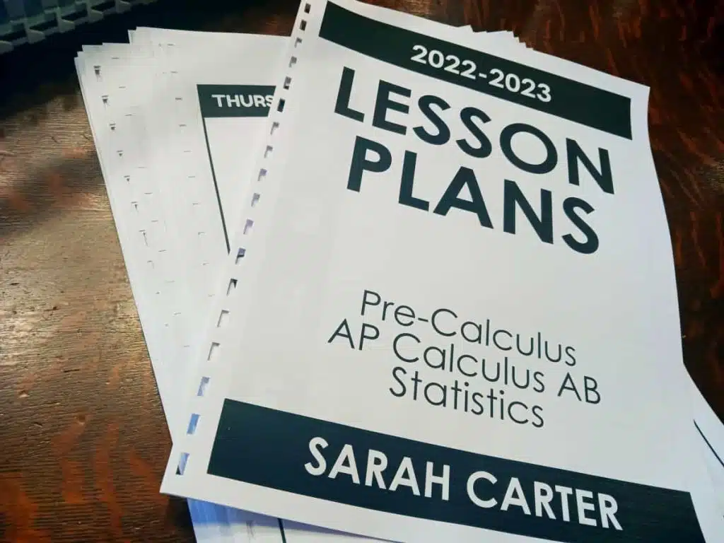 free printable lesson plan book