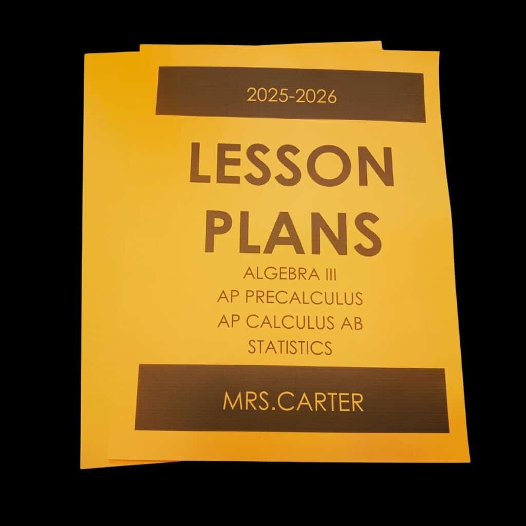 cover for free printable lesson plan book. 