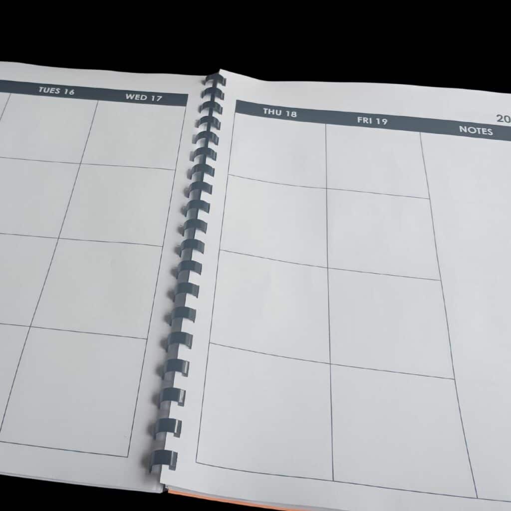 free printable lesson plan book with binding. 