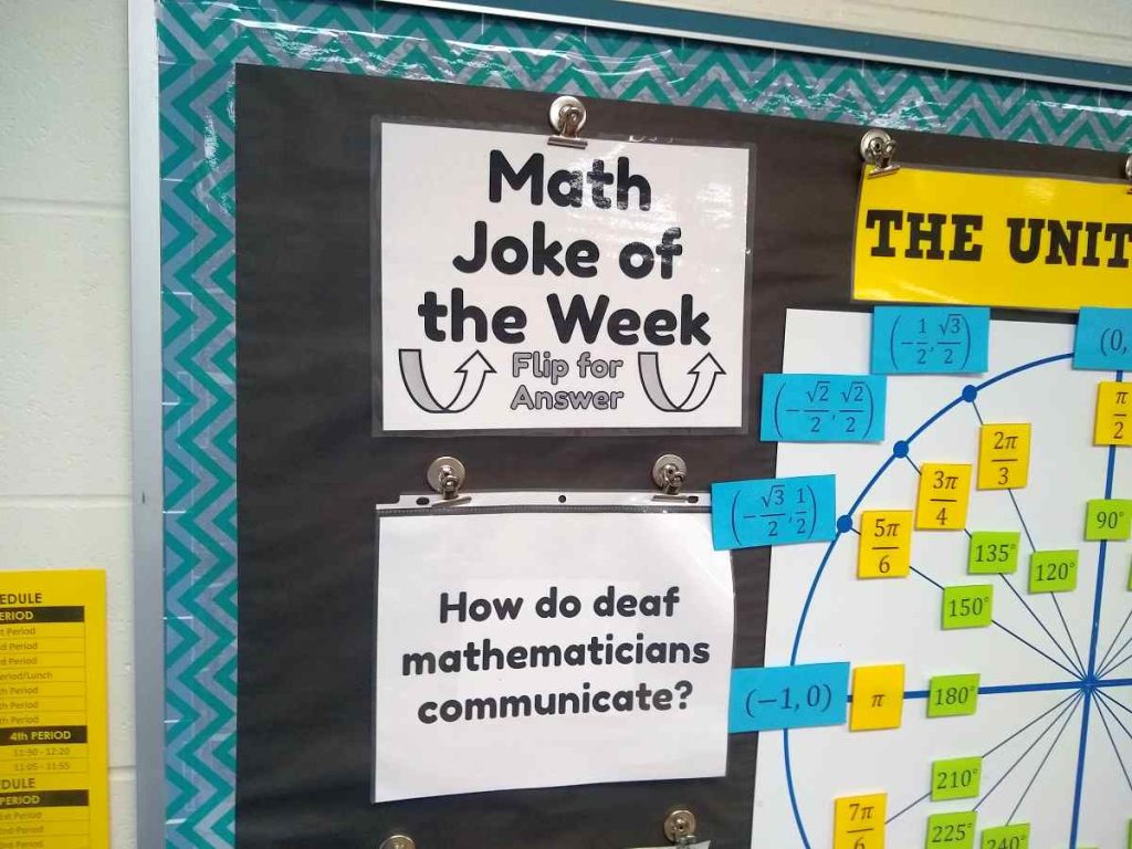 math joke of the week poster 