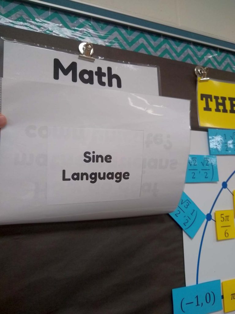 answer to math joke of the week "sine language" 