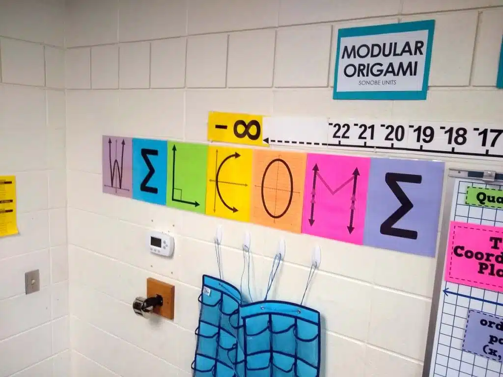 middle school math classroom decorations