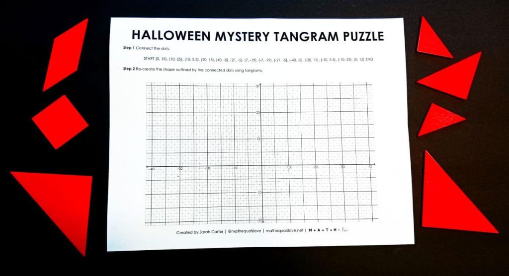 teka-teki kelelawar misteri halloween tangram