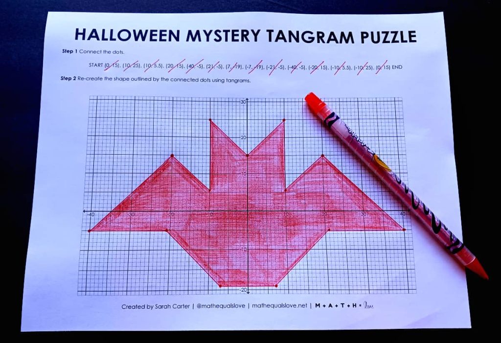 teka-teki kelelawar misteri halloween tangram