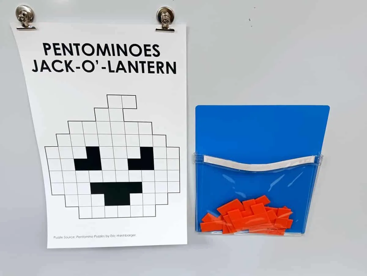 Pentominoes Jack-o'-lantern Halloween Puzzle