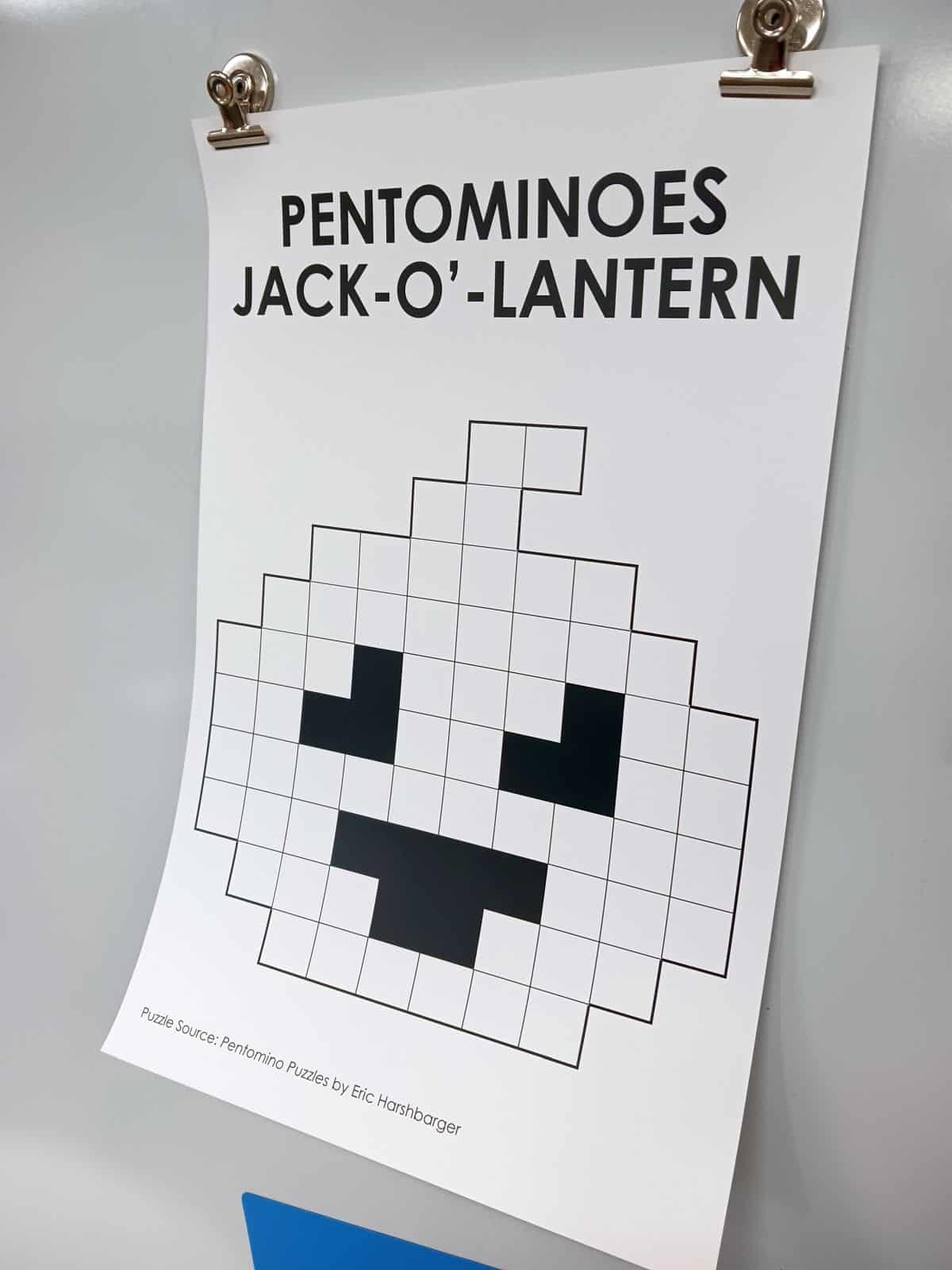 Pentominoes Jack-o'-lantern Halloween Puzzle