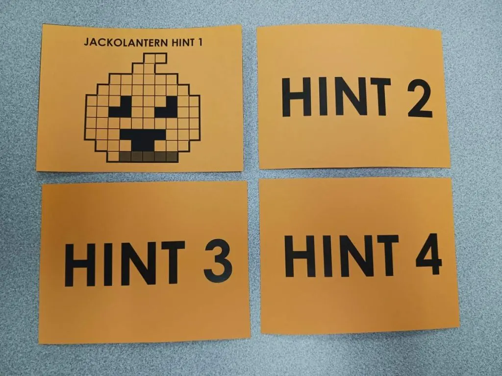 pentominoes jackolantern puzzle hint cards 