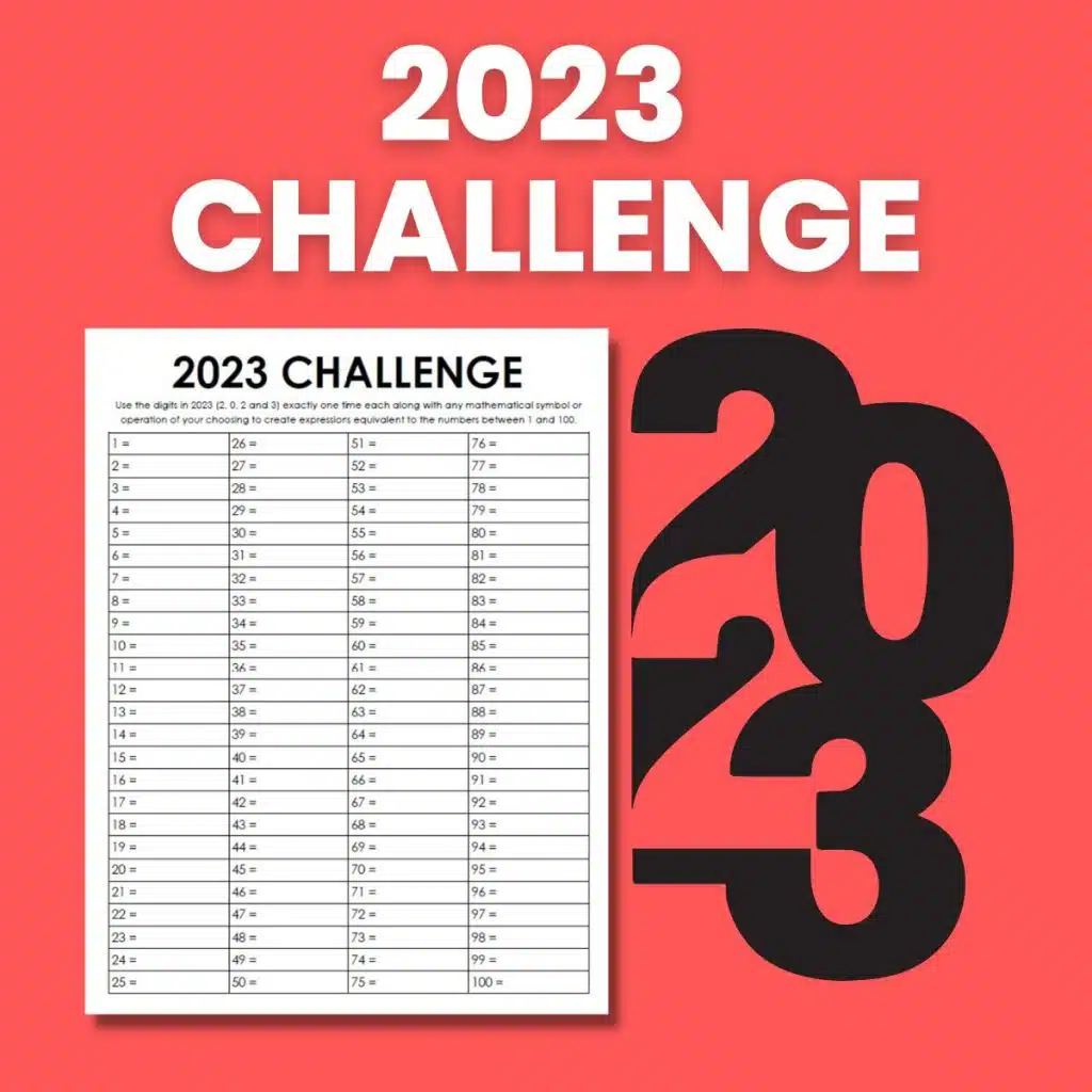 2023 Challenge: Yearly Number Challenge | Math = Love