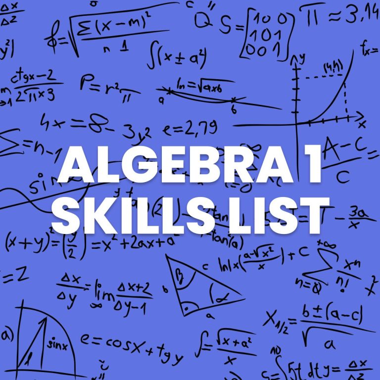 Algebra 2 Skills Checklist for Standards Based Grading Math = Love
