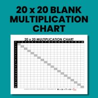 blank multiplication table 1-20