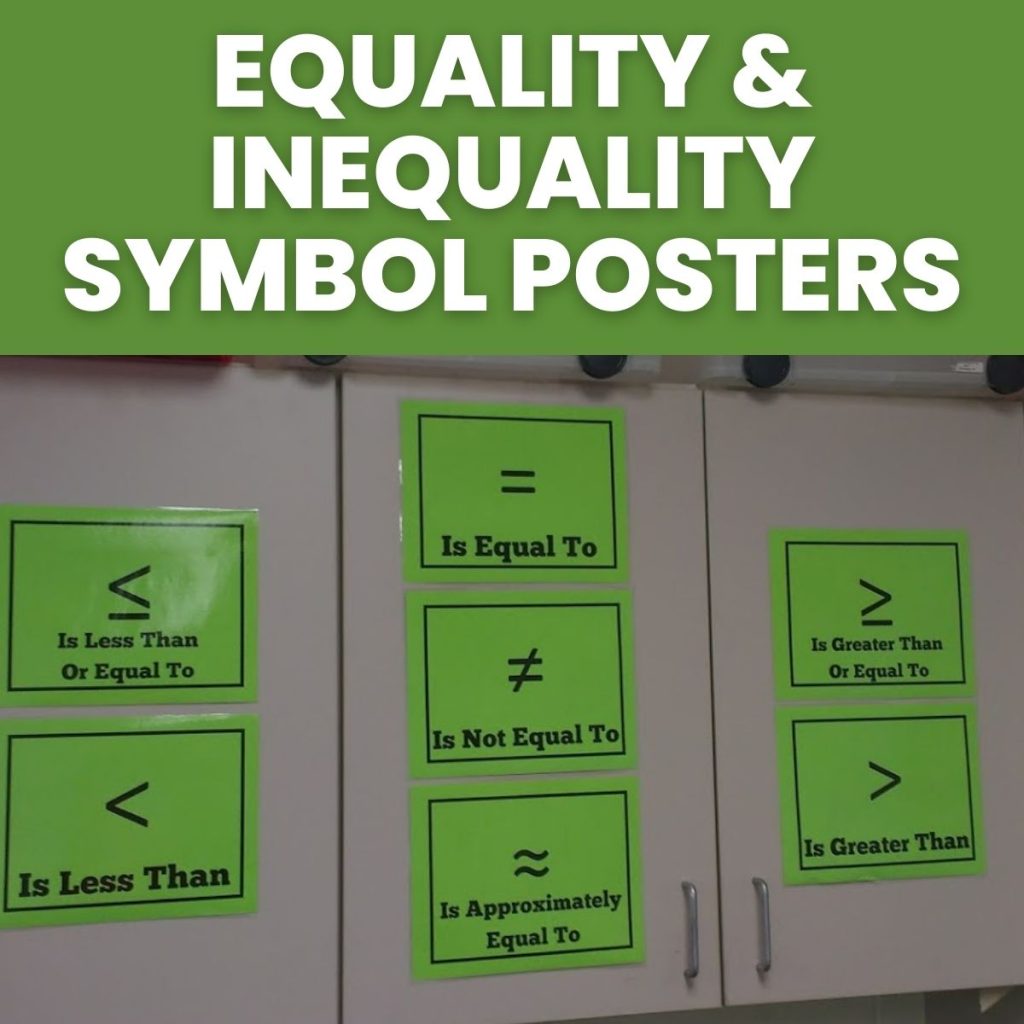 Equality and Inequality Symbols Posters