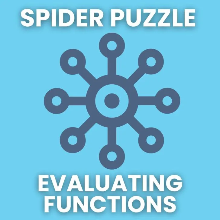 evaluating functions spider puzzle with clipart of mindmap