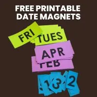 free printable date magnets for classroom. 