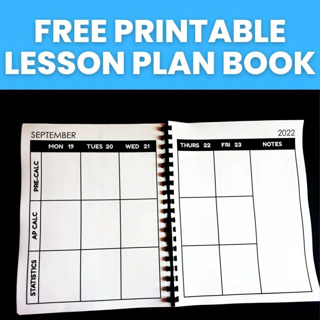 lesson plan book