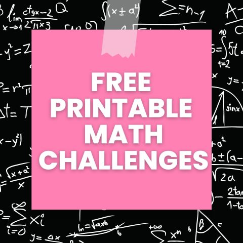 10 Free Printable Math Challenges to Enjoy | Math = Love