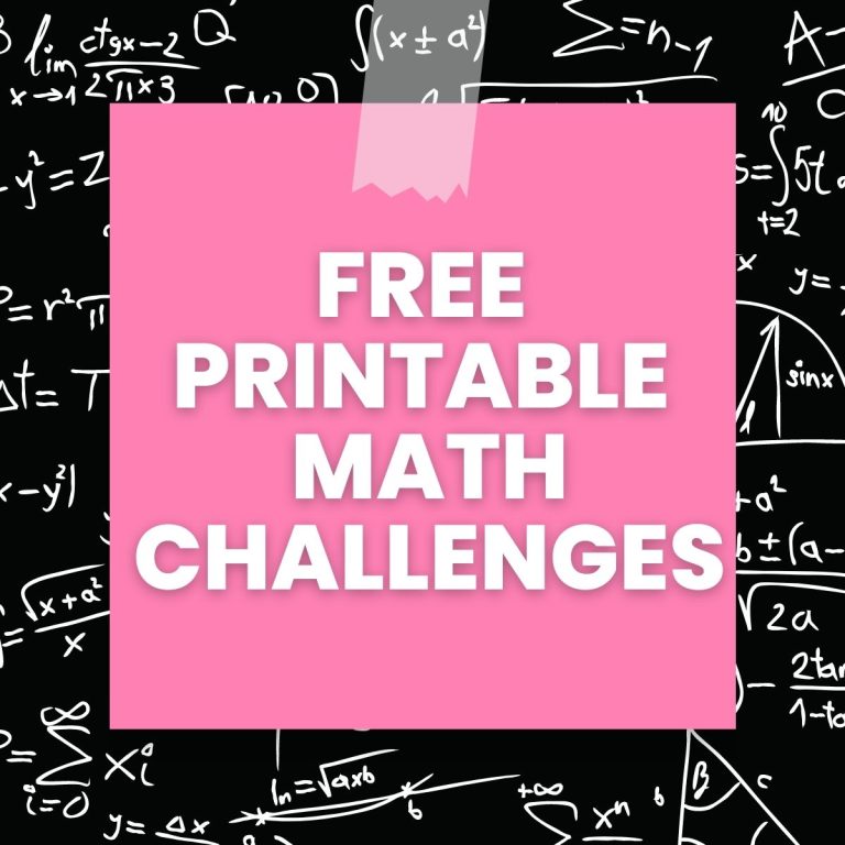 free printable math challenges. 