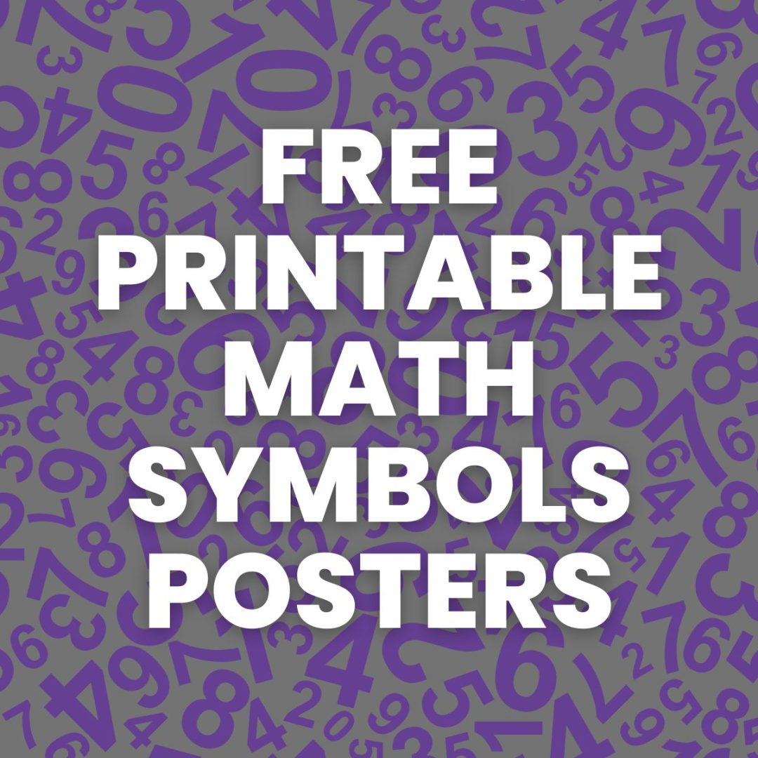 Math Symbols Posters | Math = Love