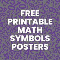 free printable math symbols posters