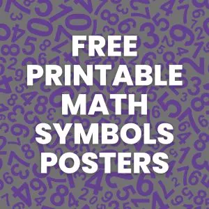 free printable math symbols posters