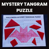 halloween mystery tangram puzzle and coordinate plane graphing activity