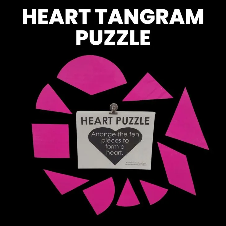 heart tangram puzzle. 