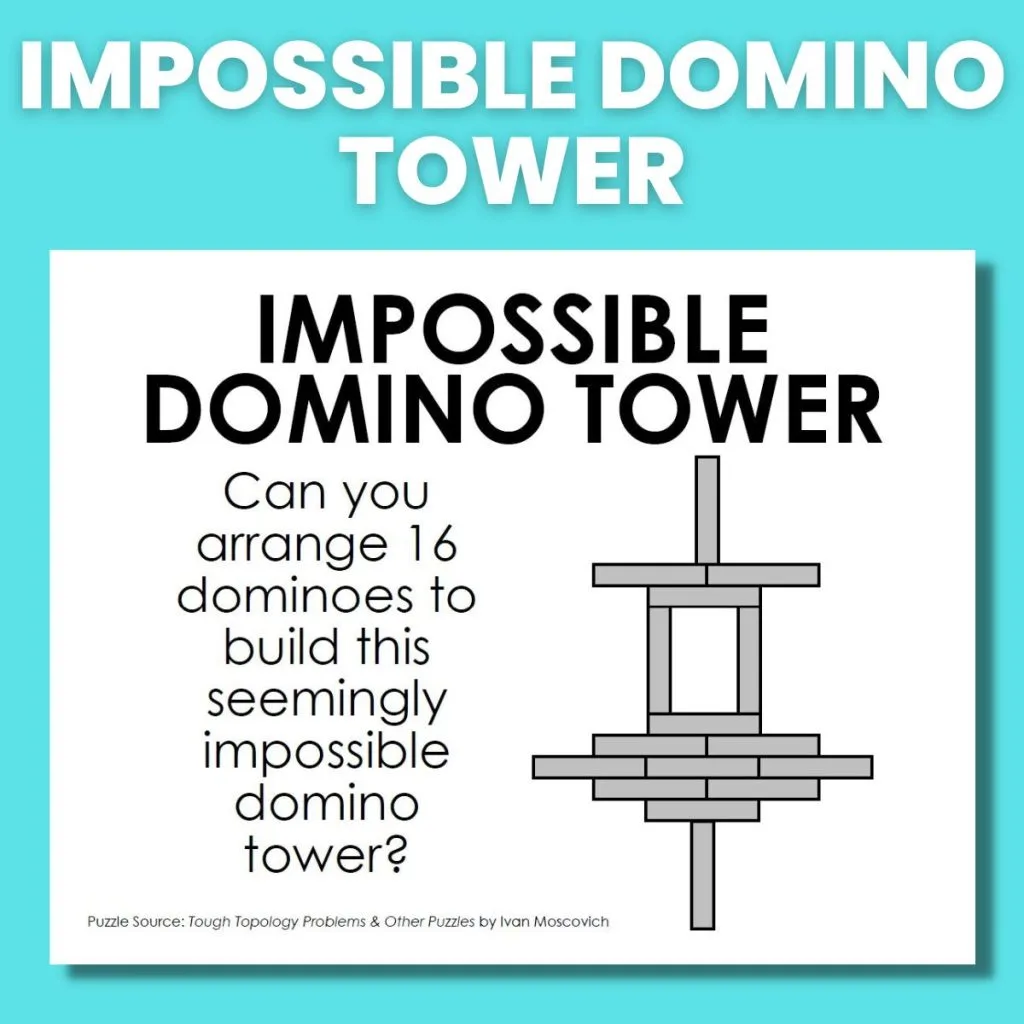 impossible domino tower stem building challenge. 