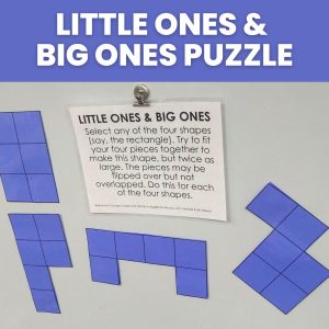 little ones and big ones puzzle. 