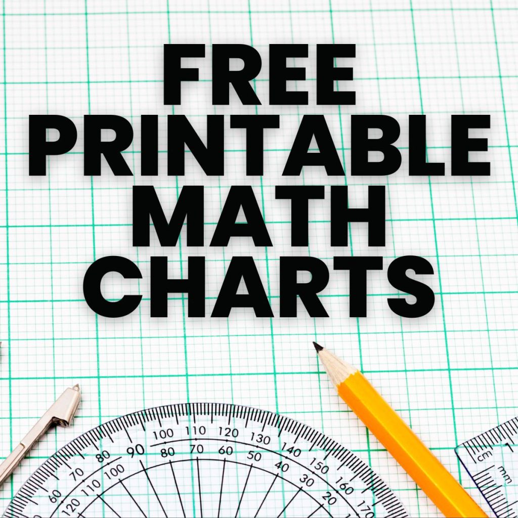 free printable math charts 
