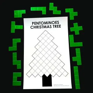 pentominoes christmas tree puzzle. 