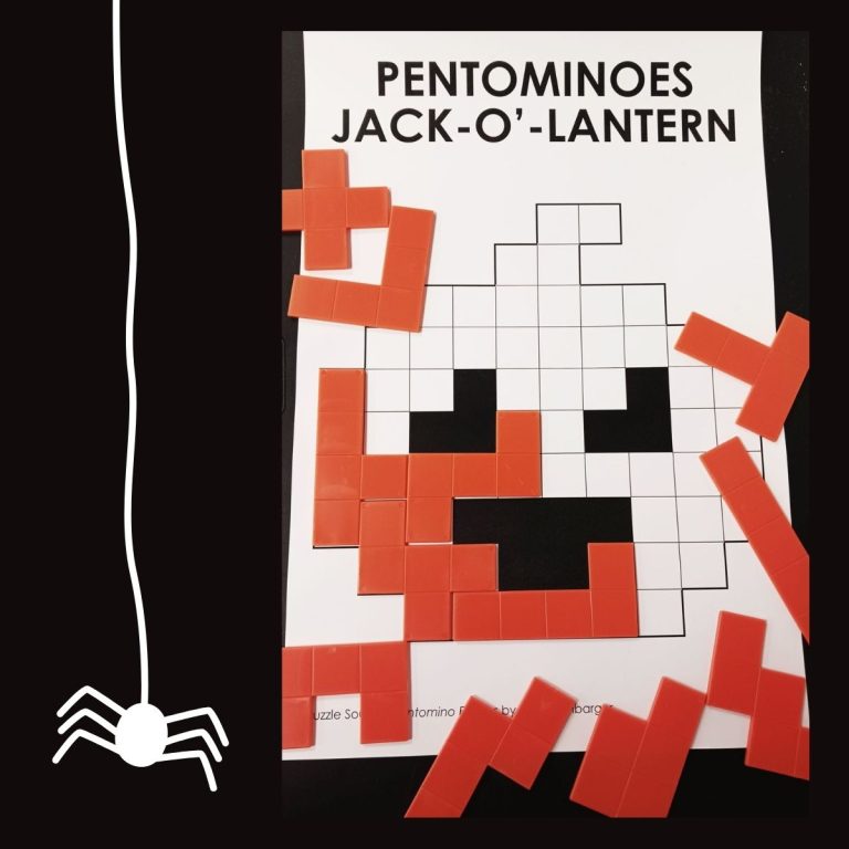 pentominoes jackolantern puzzle for halloween