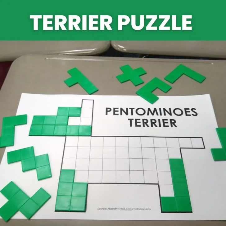 pentominoes terrier puzzle. 